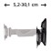 Hama Fullmotion Black 10 "-26" Max.25kg wall by Hama Fullmotion