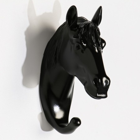 Nast-Hall decor "Horse" 12 x 3.8 cm, black-2