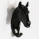 Nast-Hall decor "Horse" 12 x 3.8 cm, black