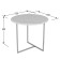 Comeric table "Albano", 550 × 550 × 500 mm, color white marble