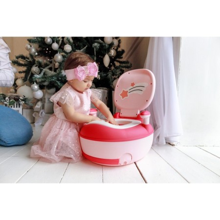 Children's pot "Star", pink color-1