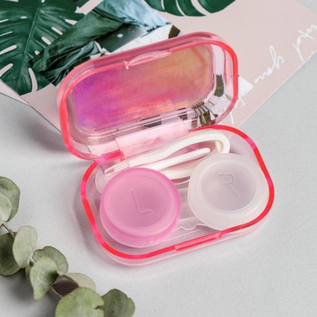 Lens container in the kit "Kisa", holography, 6.5 cm × 4.5 cm-3