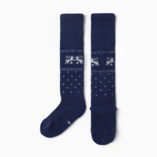 Golphs for children from Mongolian wool, blue color, 5-7 years old