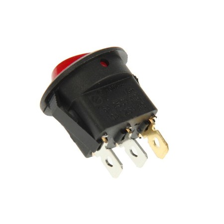 Clivant switch Rexant RWB-214, 6A (3C), 250V, On-OFF, Round, Red, with backlight-1