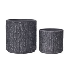 Round pot for flowers, 4 liter charcoal 20.5x20x20cm