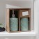 A set of accessories for the bathroom "Foliage", 2 items (soap dispenser, glass), green color