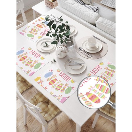 Set of napkins for setting the table "Easter garland", rectangular, size 32x46 cm, 4 pcs-1