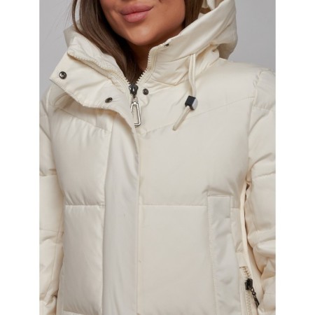 Coat insulated winter female, size 46, color light-beige-12