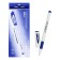 Gel pen, 0.5 mm, blue rod, white body, with rubber hold