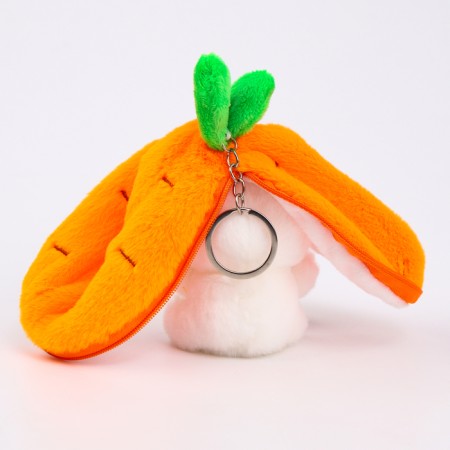 Soft toy "Bunny-carrot" on a key fob, 11 cm-6