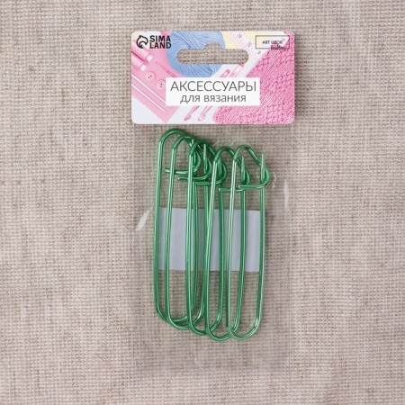 A set of auxiliary pins for knitting, 9 cm, 5 pcs, green color-5