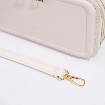 Bag Cross-Bodi with a zipper, white color-6