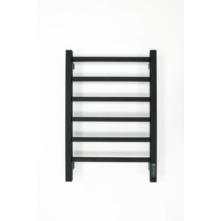 Electric towel Grois Alex, 400x600 mm, 6 crossbars, lower, black
