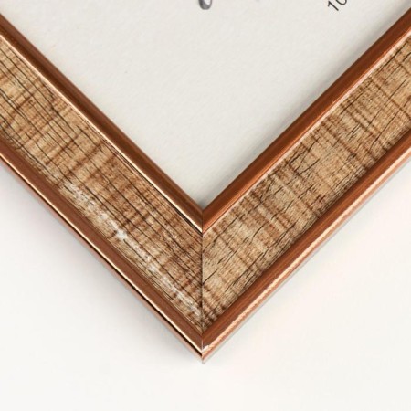 Photo frame plastic 10x15 cm "Wood drawing" with copper stroke 18.5x13.5 cm-3