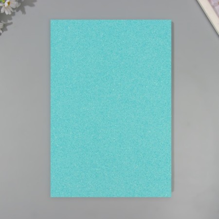 A set of glitter foamiran (5 sheets) 2 mm 20x30 cm, sea wave-3