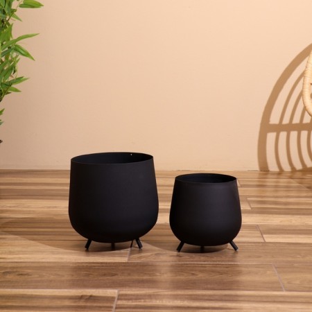 Kashpo on the legs "Monroe" metal (set 2 pcs), diameter 21 and 18 cm-1