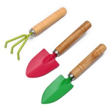 A set of garden tools, 3 objects: looser, scoop, rake, length 20 cm, color mix, Greengo