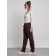 Warmed female trousers, size 48, dark-bearded color