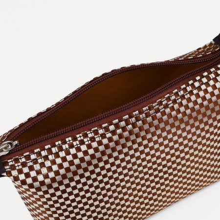 Lightning cosmetic bag, brown color-2