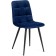 Stool on a metal frame chilli to metal/velor, black/blue 44x50x85 cm