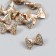 Buttons plastic for creativity on the leg "bow with sparkles" set of 10 pcs 1.8x1.3 cm