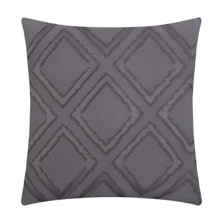 Decorative pillowcase "Ethel" rhombus 42x42 cm, gray