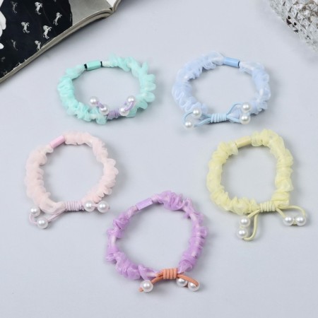 Hair elastic band "Militsa" Gang beads, 5 cm, mix-1