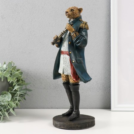 Souvenir Polystone "Cheetah in the Blue Camisole" 12.5x11.5x31 cm-3