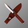 Hunter Knock Karavanchik 23.3cm, blade 123mm/5.1 mm, brown skin