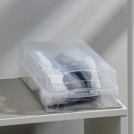 Box for storing the shoes "Renoma", 32 × 19 × 10.5 cm, the color is transparent-4
