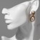 Clips "Circle with Oval" with setting, color black gold