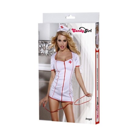 Candy Girl's nurse costume, white color, OS size-11