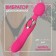 Vibrator bilateral oka-hoods, 14 modes, 22 × 4 cm, Soft silicone, pink