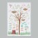Stick Interior Color Rostomer "Birds in the nests on a tree" 50x70 cm