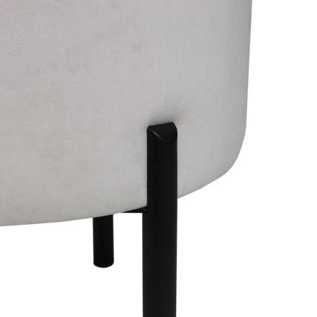 Pouffer "Charlie 3", 400 × 400 × 450 mm, Galaxi velor 01, Milk color-4