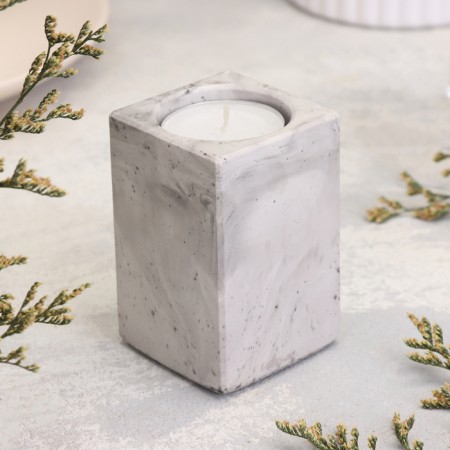 Square Square from gypsum, 5x8cm, marble with black stripes