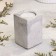 Square Square from gypsum, 5x8cm, marble with black stripes
