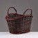 A set of baskets of 2 pcs, 39x25x19/33 cm, brown, willow