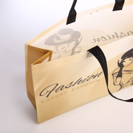 Bag without fastening, beige color-2