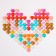 Plastic sores are decorative, set of 100 pcs., Size 1 pc. - 2 × 2 cm, color mix