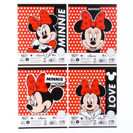 Notebook in the line of 18 sheets, 4 types of mix, cover coated paper, Minnie Mouse-3