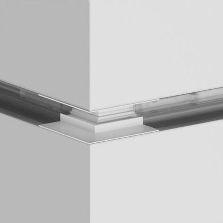 External Corner Connector for the built-in track system Technical tra004OCL-22W, 10x10x8.5 cm, white color-4