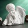 Figure "Angel with wings sits" White, 17x20x25cm