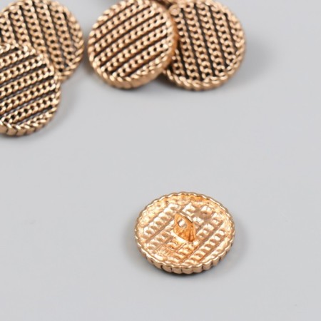Button metal for creativity "chain" 2x2x0.7 cm-1