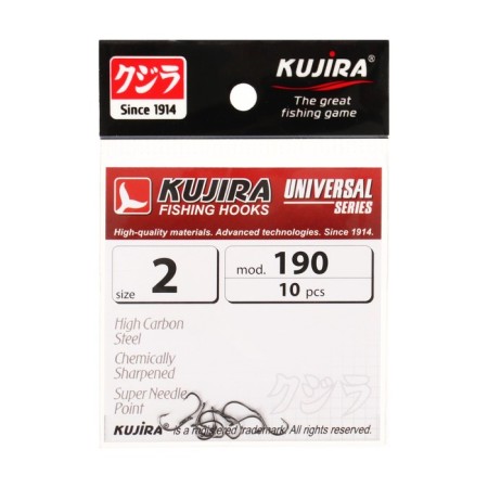 Hooks Kujira Universal 190, color BN, No. 2, 10 pcs.