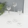 Glass candlestick set 3 pcs "Transparency of thoughts" height 26cm, 23 cm, 20 cm transparent
