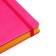 Leduced Diary A5, 140l, cell, leatherette, elastic band, yellow cut, fuchsia
