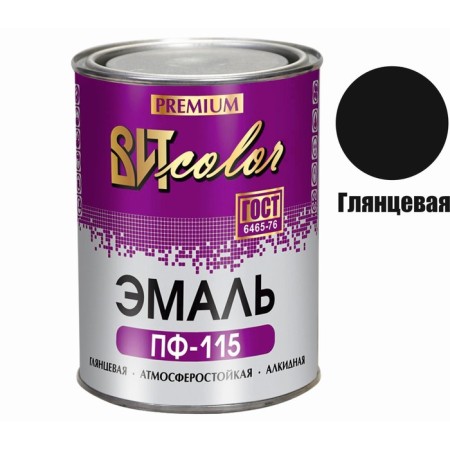 Enamel Witcolor PF-115 Black GOST 0.8kg-1