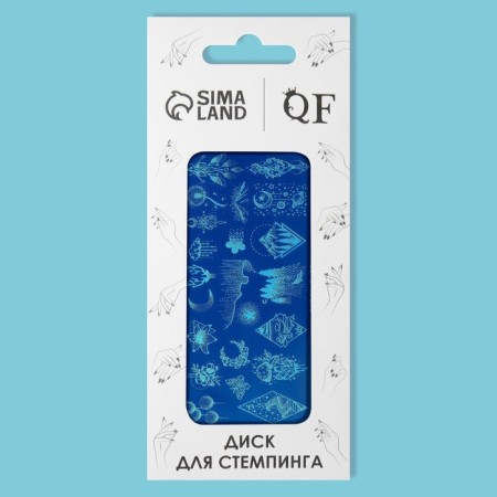 Stamping disk Metal "sketches", 12 × 6 cm-4