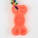 Chewing toy with a rope "Bone on a leash", 9.5 cm, pink